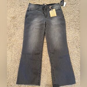 NWT Democracy Gray Straight-Leg Jeans